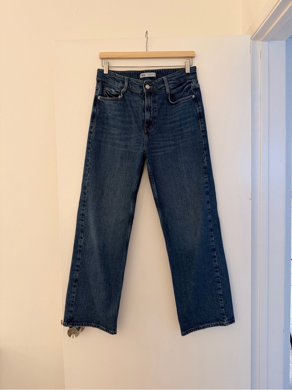 Dark Blue Straight-Leg Jeans